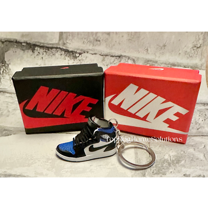 Mini Nike Keyring Sneakers 🔥3D Jordan 1 keychain Trainer Sports Shoe & gift box