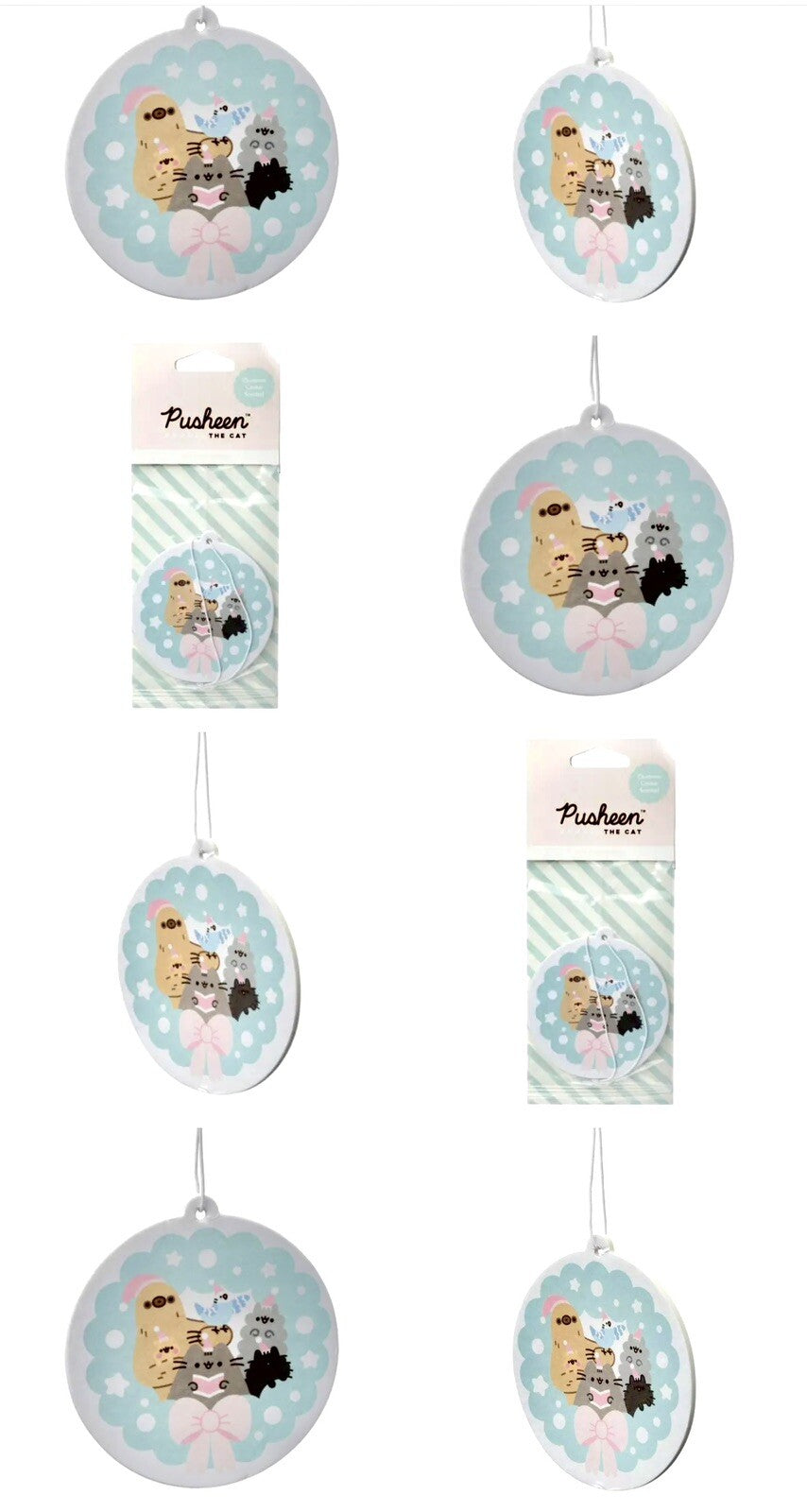 Pusheen The Cat Christmas Cookie Hanging Car Air Freshener Wardrobe Gift Scent🍪