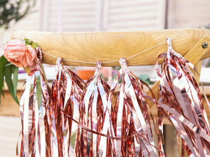 Christmas party Rose Gold 14 Tassel Garland Decoration1.5m string Decoration