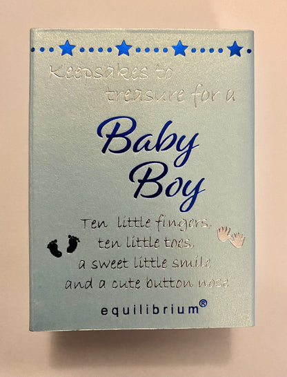 Baby Keepsake Boy To Treasure Angel Teddy Gift Box Poem Birth Christening Birth