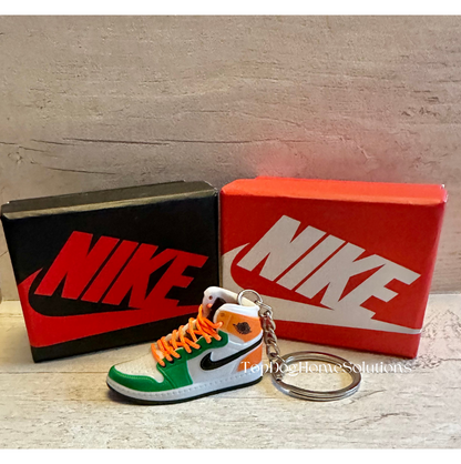 Mini Nike Keyring Sneakers 🔥3D Jordan 1 keychain Trainer Sports Shoe & gift box