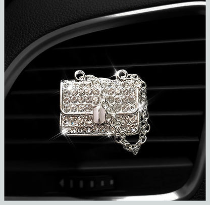 Car Handbag & shoe Air Freshener Bling Clip Vent Crystal Scented Christmas Gift