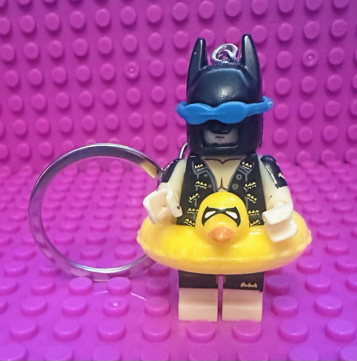 Holiday Duck Batman Figure Keyring Mini Pink Fairy Blue Keychain Gift