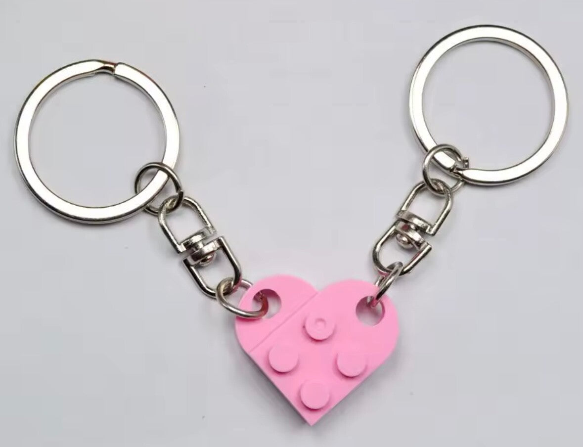Couples matching Valentines Blue & Pink Shark suit Man Girl Keyring Car keys