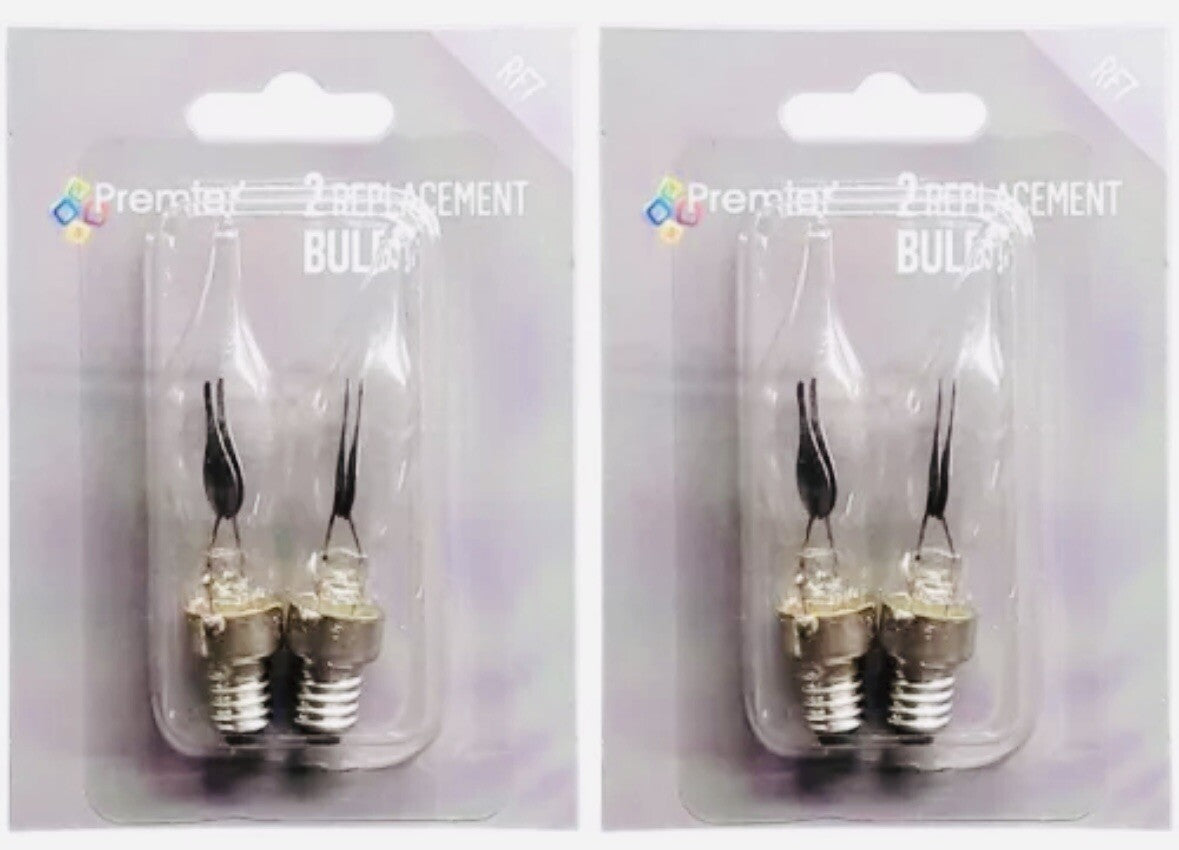6 Replacement Candle Bridge Bulbs RF7 E10 Lights Spare Flicker Clear Bulb 10mm