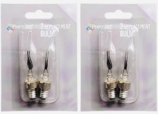 6 Replacement Candle Bridge Bulbs RF7 E10 Lights Spare Flicker Clear Bulb 10mm