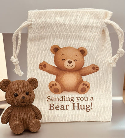 Pocket Bear Hug Teddy Worry Anxiety Gift Bag Love Good Luck Birthday positivity