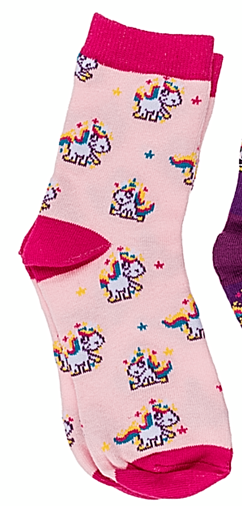 Unicorn Magic Flannel Socks Christmas Kids pair expanding travel Novelty Gift