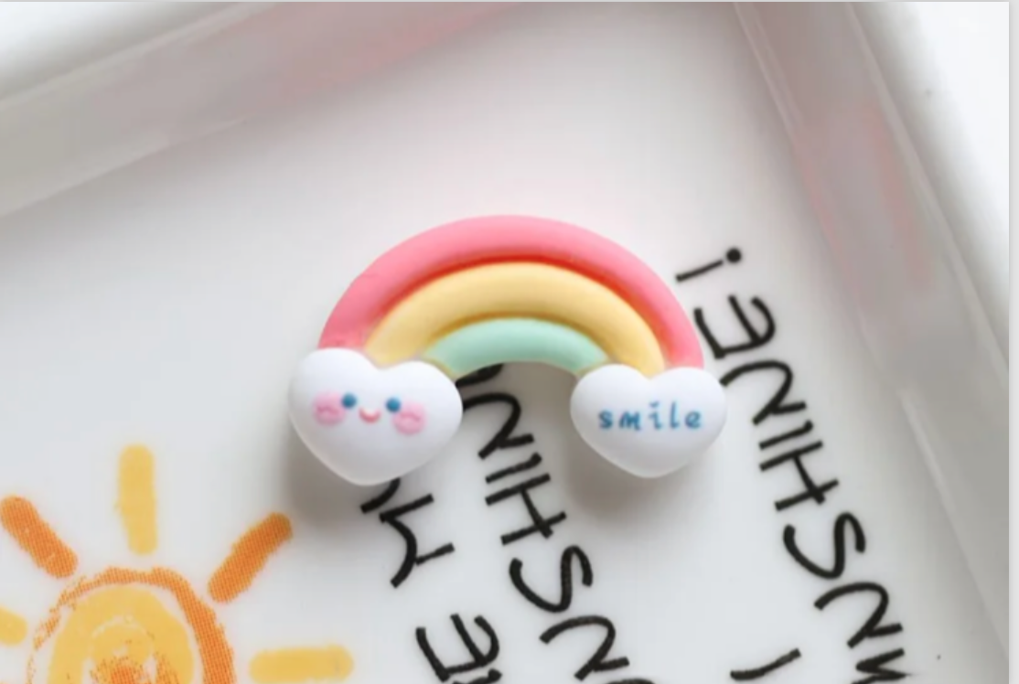 Card Craft Embellishment Cloud Moon Flatback Cabochons Nursery Rainbow Sun Star