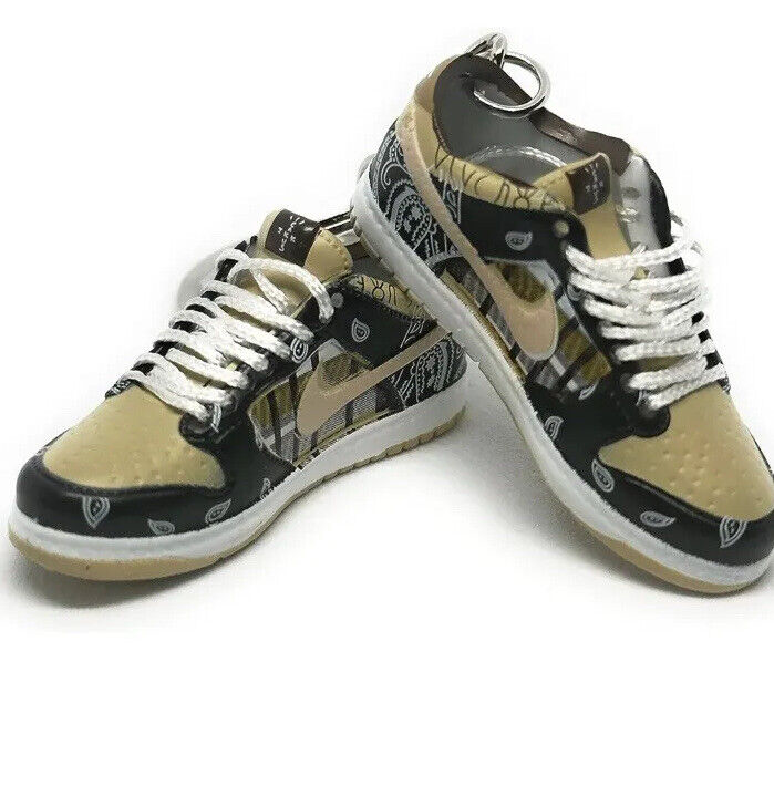 Mini Nike 3D Travis Scott SB Dunk Lows Trainer Green key  Keyring only No Box