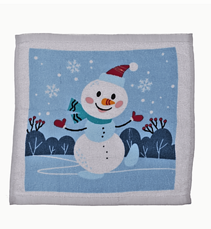 Snow Penguin Xmas Magic Flannel Face Towel cloth Kids Bath Wash Gift Christmas