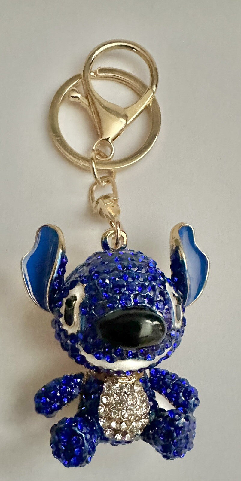 Disney Stitch Crystal Keyring Angel Cute Toy Pendant Kawaii Bling Charm Bag Gift