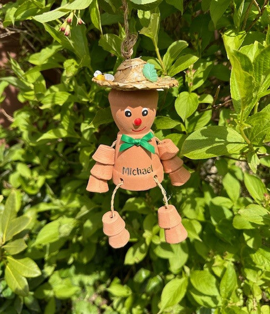 Flower Plant Pot Men Lady Terracotta Bill Ben Garden Ornament Mum personalise
