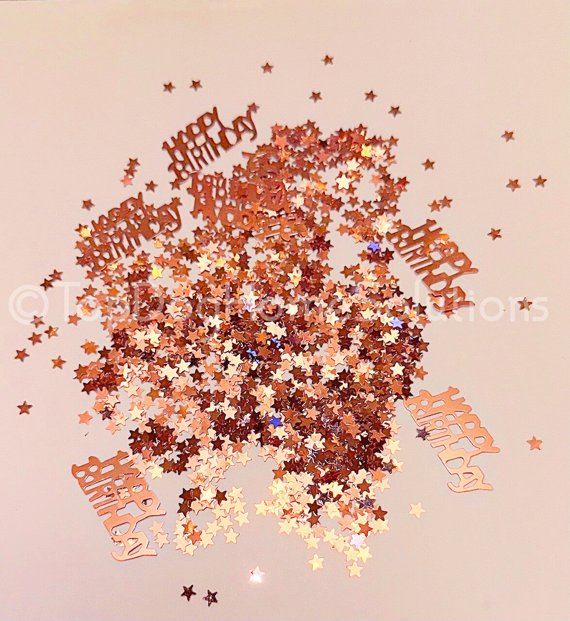 Happy Birthday Foil table confetti Party scatter Rose Gold & silver 🎉