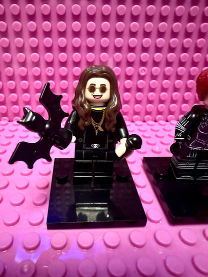 Rock Music Ozzy Sharon Osbourne Minifigure Couple Black Mini Figure Rock Band