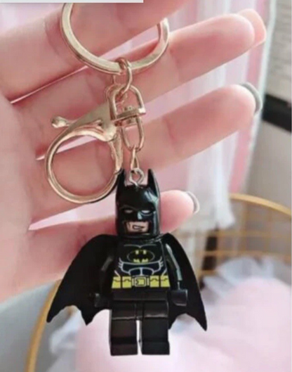 Batman & Robin Keyring Set Mini Figure Keychain Gift DC Couples