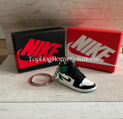 Mini Nike Keyring Sneakers 🔥3D Jordan 1 keychain Trainer Sports Shoe & gift box