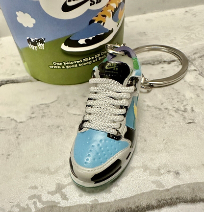 3D Nike Keyring Key Chain Trainer Ben & Jerry’s SB Low Chunky Dunky Dunks Gift