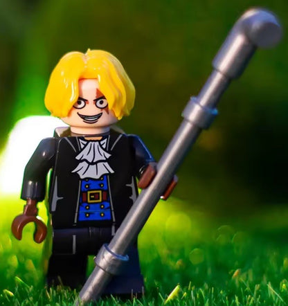 One Piece Luffy Ace Nami Sanji Broke Robin Franky 15 Pcs Minifigures Toy Brick