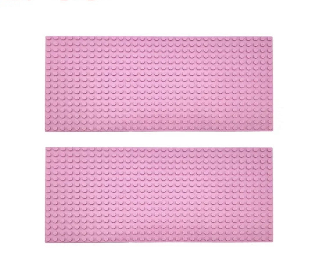 2 X Pink Base Plate 16 x 32 Dots Building Blocks Compatible With Most Brands