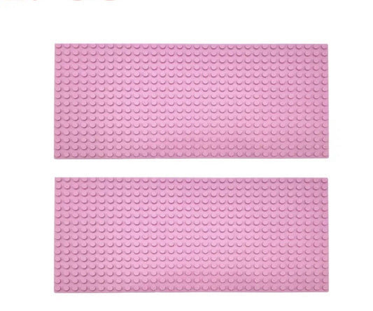 2 X Pink Base Plate 16 x 32 Dots Building Blocks Compatible With Most Brands