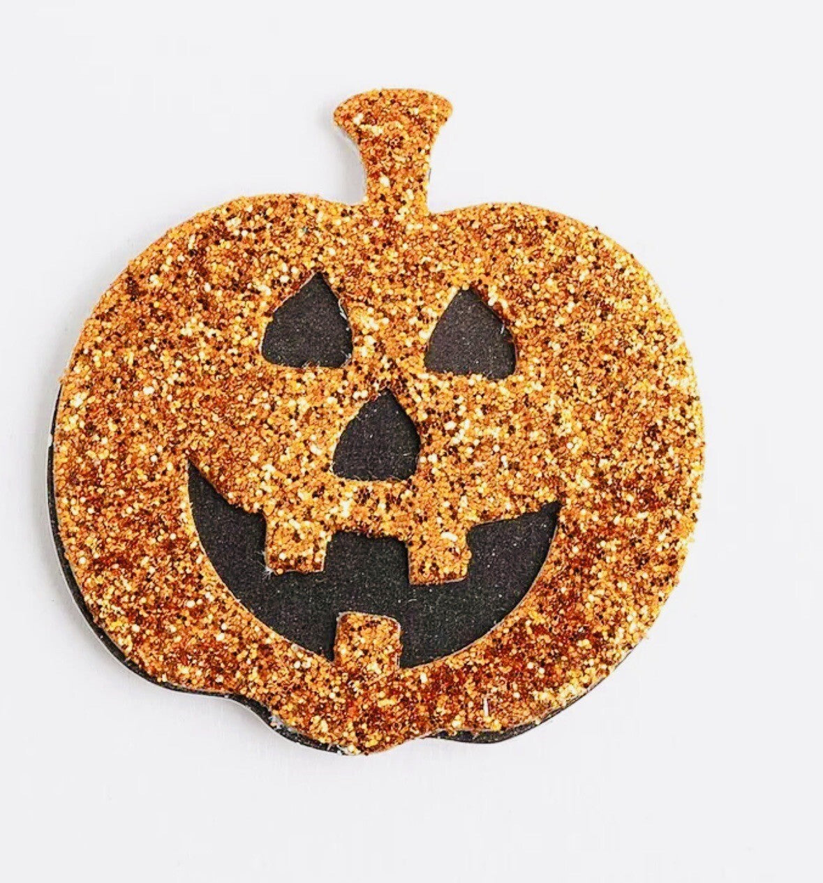 Halloween Glitter Stickers Pumpkin Orange Embellishments Craft Cards Kids