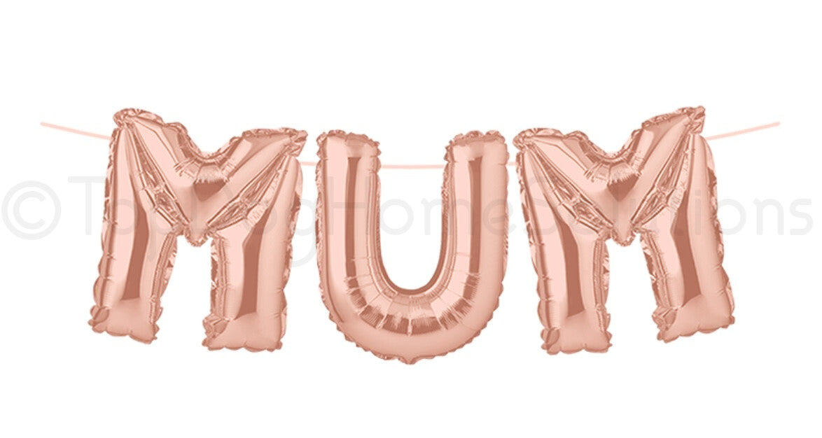 Mother's Day Foil Balloon Self Inflating Banner Party Decoration Balloons Mum