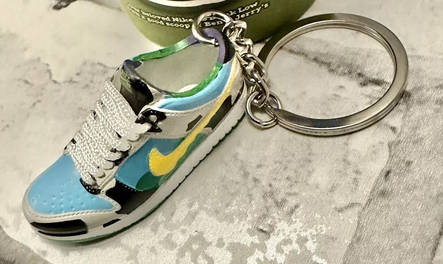 3D Nike Keyring Key Chain Trainer Ben & Jerry’s SB Low Chunky Dunky Dunks Gift