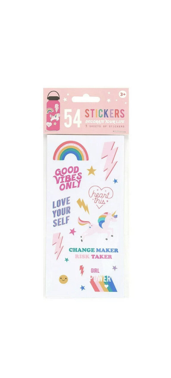 Unicorn Rainbow Pink Stickers Girls Small Gift for Book Laptop Bottle