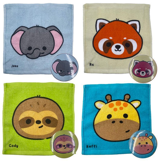 Animal Magic Flannel Face Towel Sloth panda cloth Kids Bath Wash bath travel