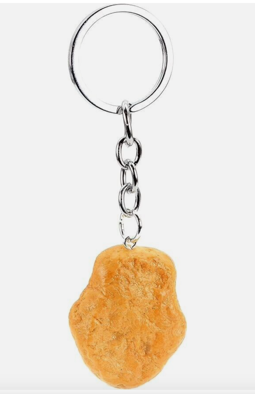 Chicken Nugget Keyring McDonalds KFC Wings Novelty Funny Joke Key Chain Foodie