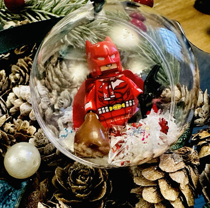 Christmas Batman DC Mini Figure Bauble Hanging Snowflake Tree 3D Handmade Premad