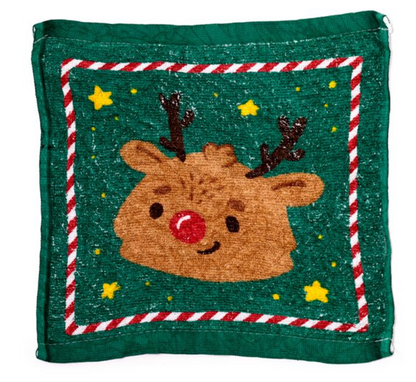 Santa Elf Xmas Magic Flannel Face Towel cloth Kids Bath Wash Gift Christmas