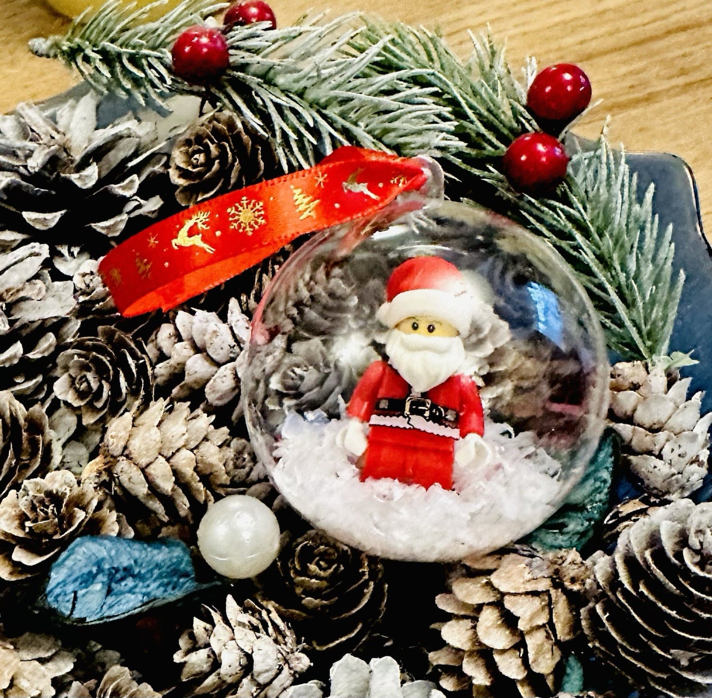 Christmas Grinch Santa Mini Figure Bauble Hanging Snowflake Tree 3D  Handmade