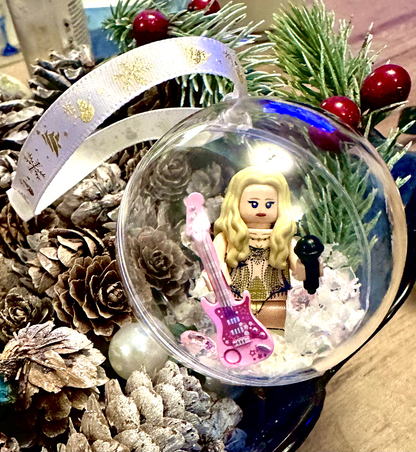 Christmas Taylor Mini Figure Bauble Hanging Snowflake Tree 3D Eras Tour Handmade