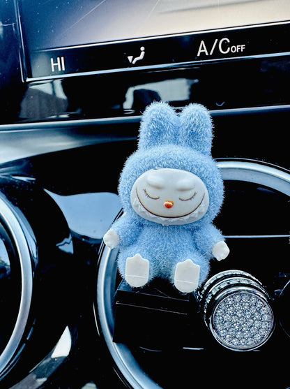 3D Monster Labububu Air Freshener Mini Figure flock Car Clip Vent Scent  Gift
