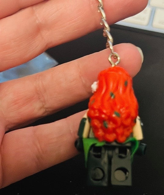 Poison Ivy Green DC Keyring Car Keys Superhero Mini Figure Gift Inc Gift Bag