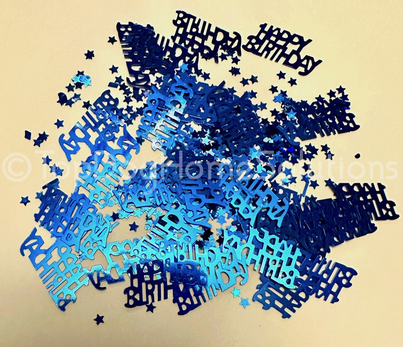 Happy Birthday table confetti scatter Party Blue Pink Gold silver celebrate