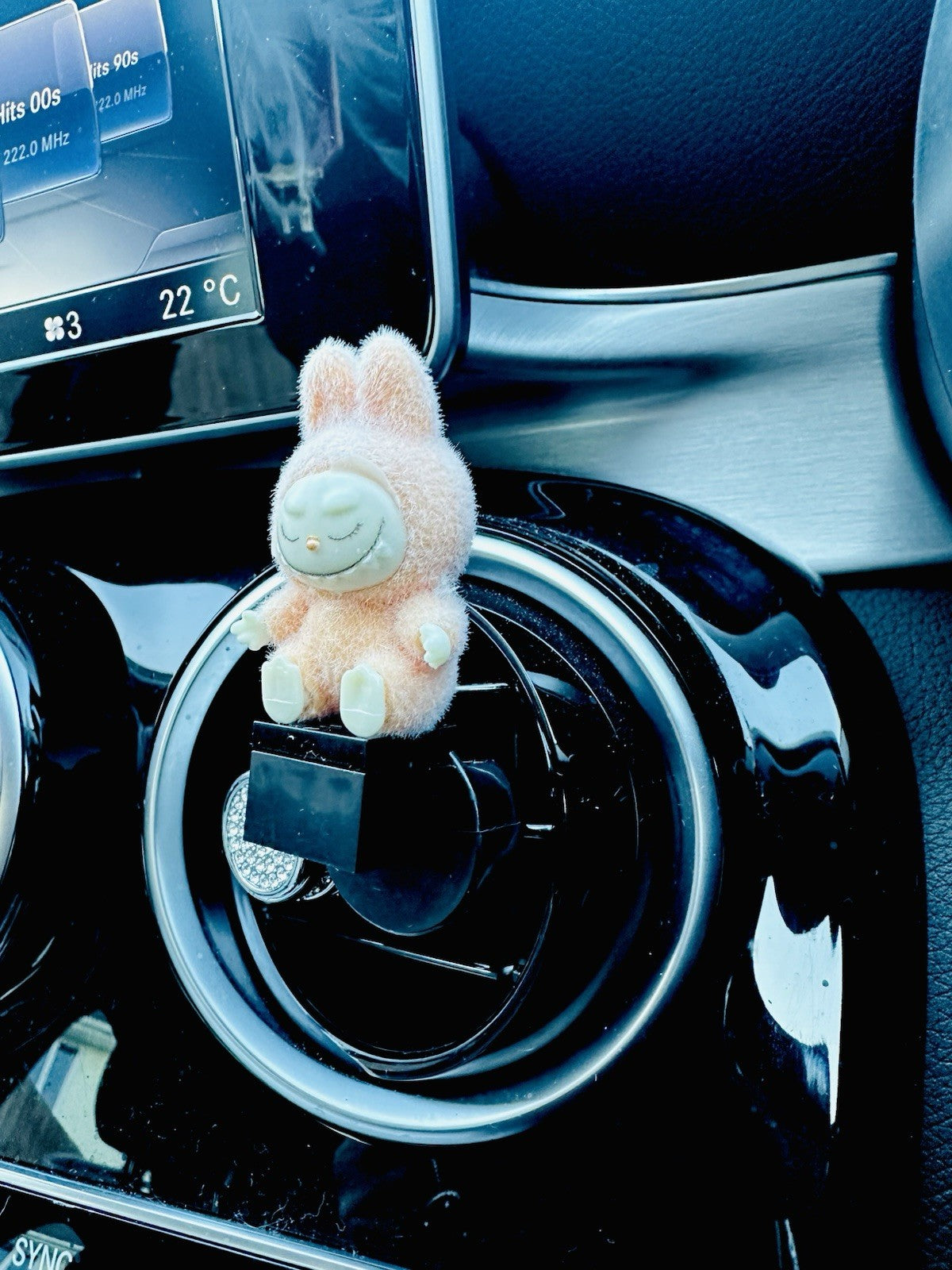 3D Monster Labububu Air Freshener Mini Figure flock Car Clip Vent Scent  Gift