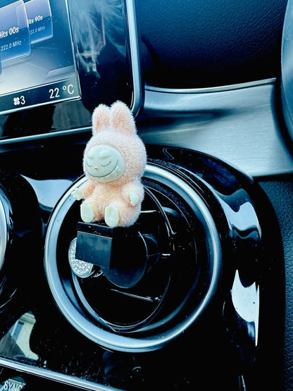 3D Monster Labububu Air Freshener Mini Figure flock Car Clip Vent Scent  Gift