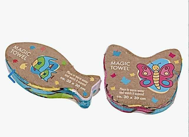 ANIMALS  MAGIC FLANNEL TOWEL FACE CLOTH BATH TRAVEL CAMPING KIDS FUN COTTON GIFT