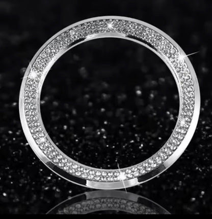 Car BMW Rhinestone Steering Wheel Center Emblem Diamond Trim Sticker Logo