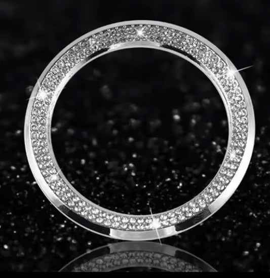 Car BMW Rhinestone Steering Wheel Center Emblem Diamond Trim Sticker Logo