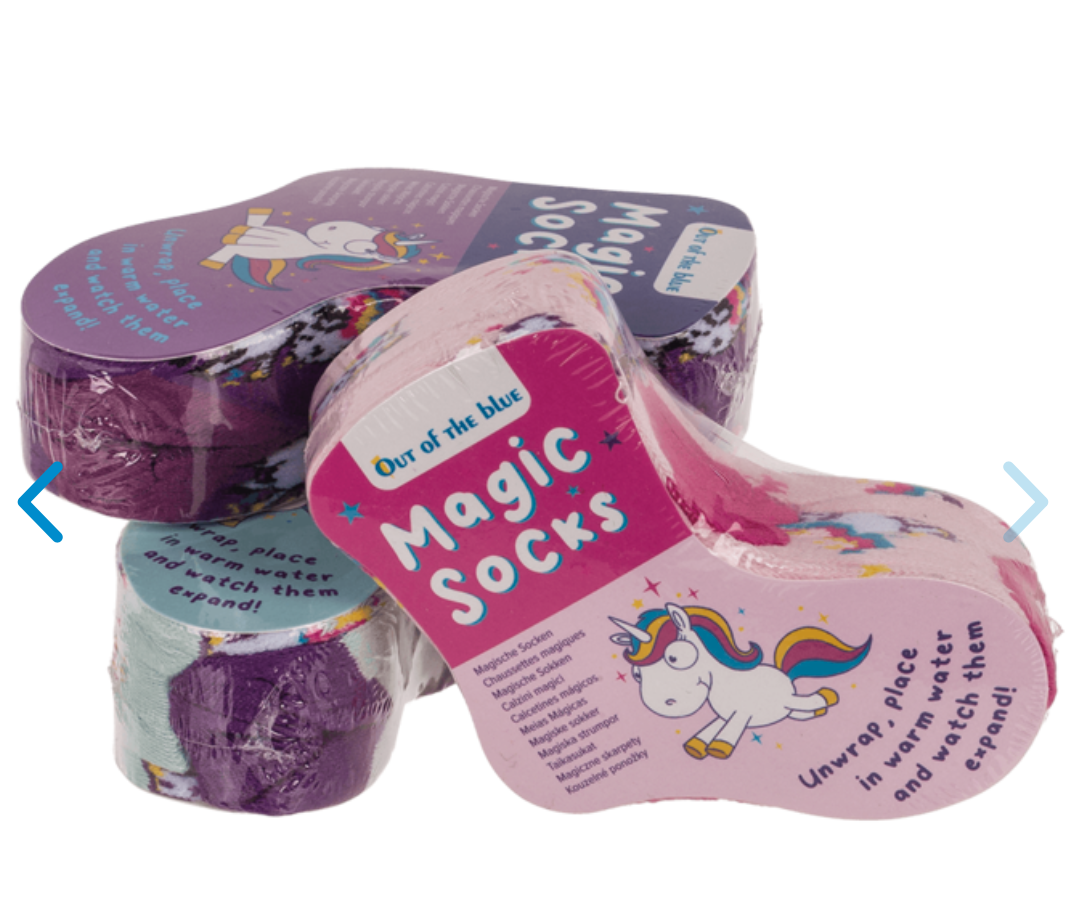 Unicorn Magic Flannel Socks Christmas Kids pair expanding travel Novelty Gift