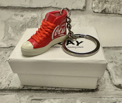 Red Converse Coke Sneaker Keyring Chuck Taylor All-Star Coca Cola High Gift Box