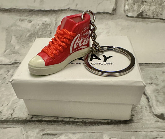Red Converse Coke Sneaker Keyring Chuck Taylor All-Star Coca Cola High Gift Box
