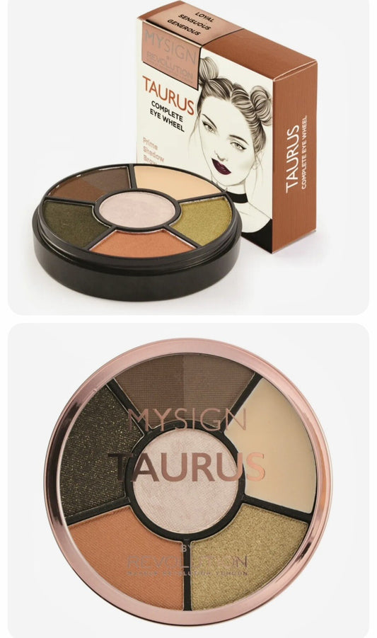 Revolution Peach Browns Gold Neutral Eyeshadow Brow Palette Makeup Travel Taurus