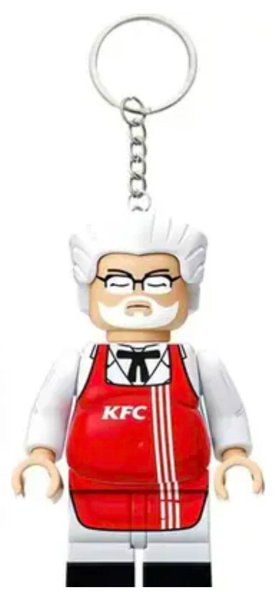 KFC MINI FIGURE KEYRING BAG CHARM PENDANT CHICKEN COLONEL GIFT FOODIE FAST FOOD