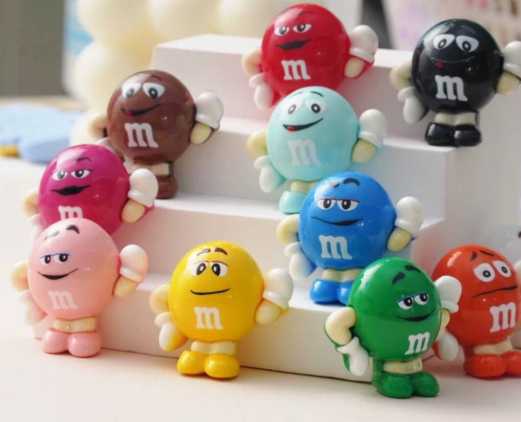 10 X M & M Sweets Candy Flatback Resin Cabochon Embellishment Card Decoration