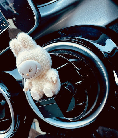 3D Monster Labububu Air Freshener Mini Figure flock Car Clip Vent Scent  Gift
